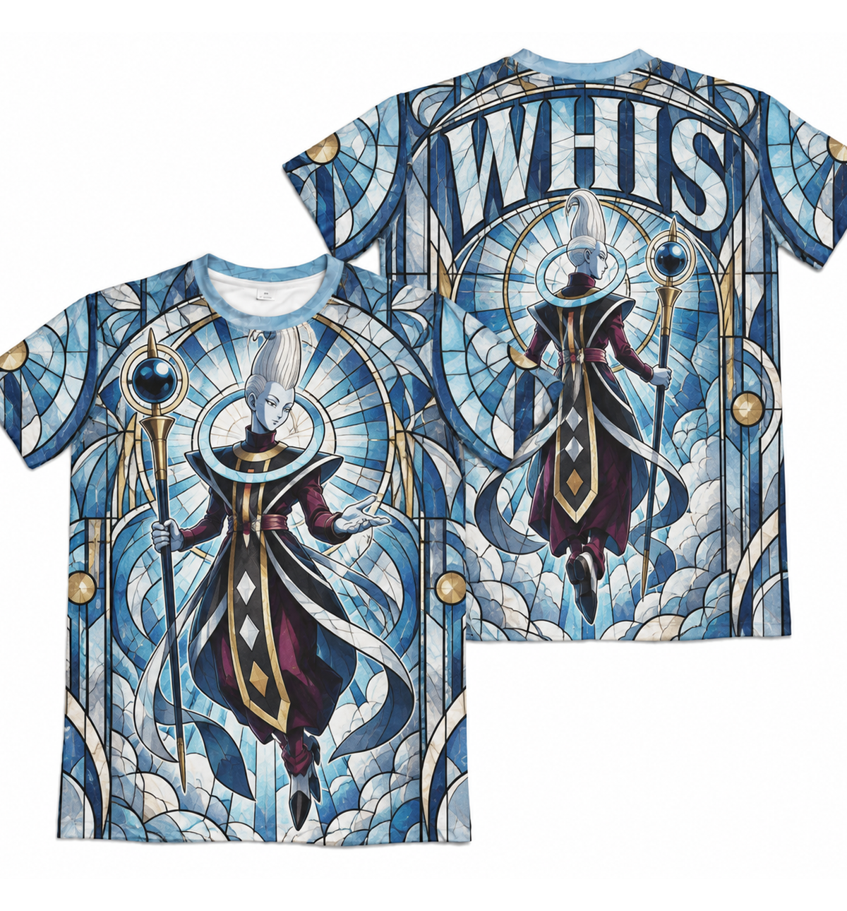 Camiseta Dragon Ball Whis Vitral Era Beerus Dry-Fit Premium Unissex