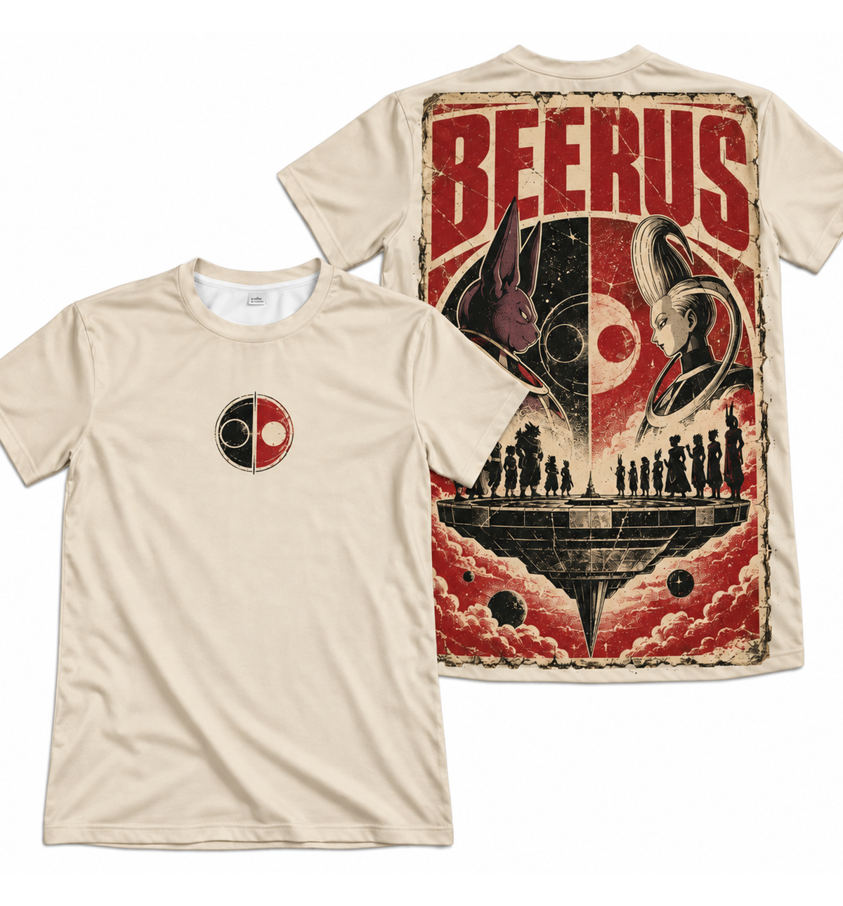 Camiseta Dragon Ball Beerus Torneio Cartaz Vintage Era Beerus Dry-Fit Premium Unissex