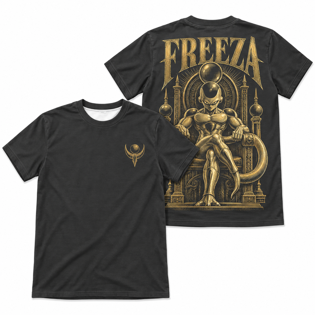 Camiseta Dragon Ball Freeza Trono Gravura Era Beerus Dry-Fit Premium Unissex