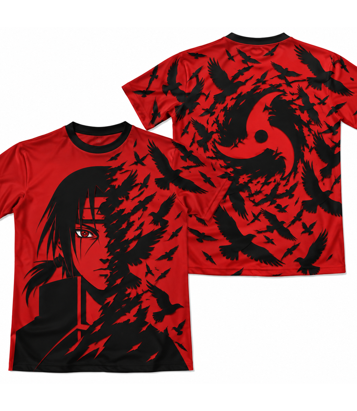 Camiseta Naruto Itachi Corvos Chakra Dry-Fit Premium Unissex