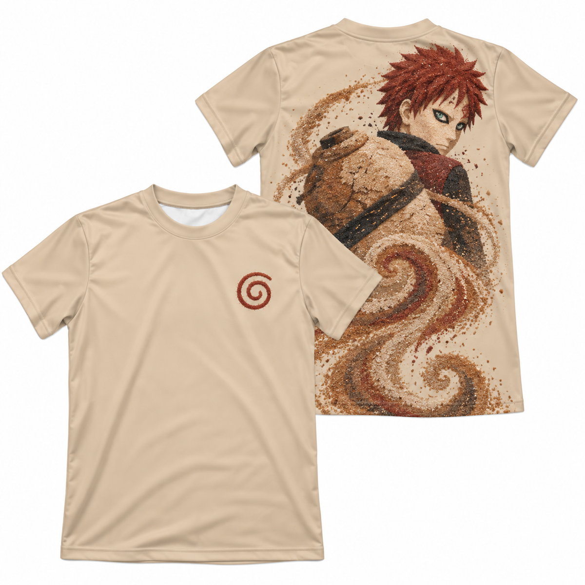 Camiseta Naruto Gaara Areia Chakra Dry-Fit Premium Unissex