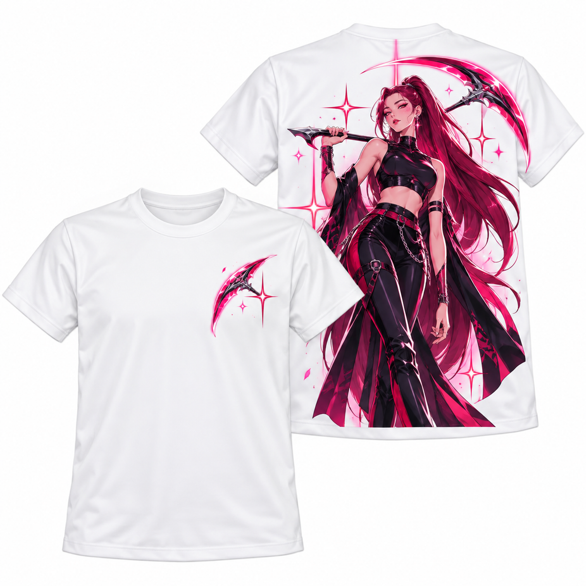 Camiseta K-Pop Demon Hunters Mira Gokdo Guerreiras do K-Pop Dry-Fit Premium Unissex
