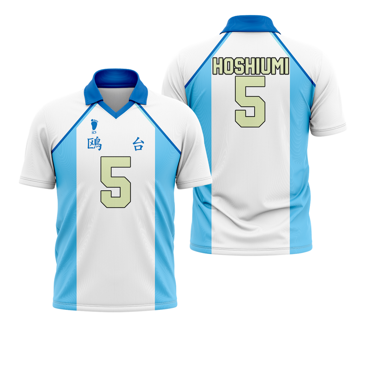 Camiseta Haikyuu Uniforme Kamomedai Mod 1 Dry-Fit Premium Unissex