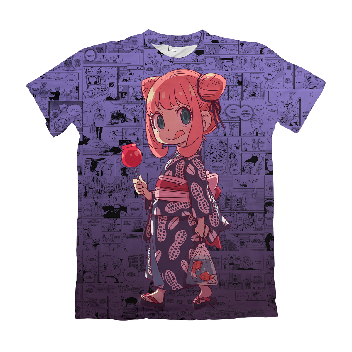 Camiseta Spy x Family Anya Kimono Dry-Fit Premium Unissex