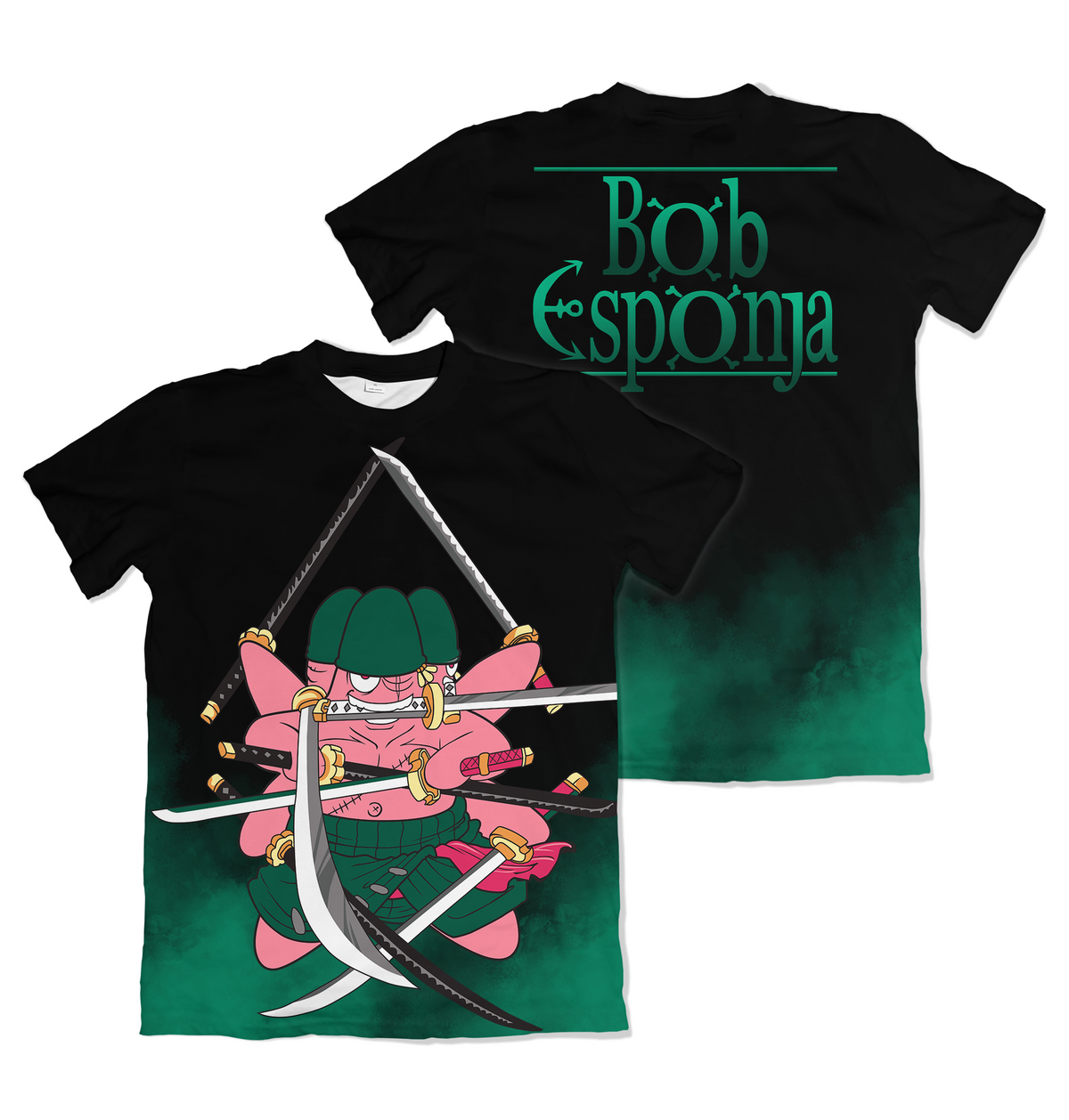Camiseta One Piece x Bob Esponja Patrick Zoro Dry-Fit Premium Unissex