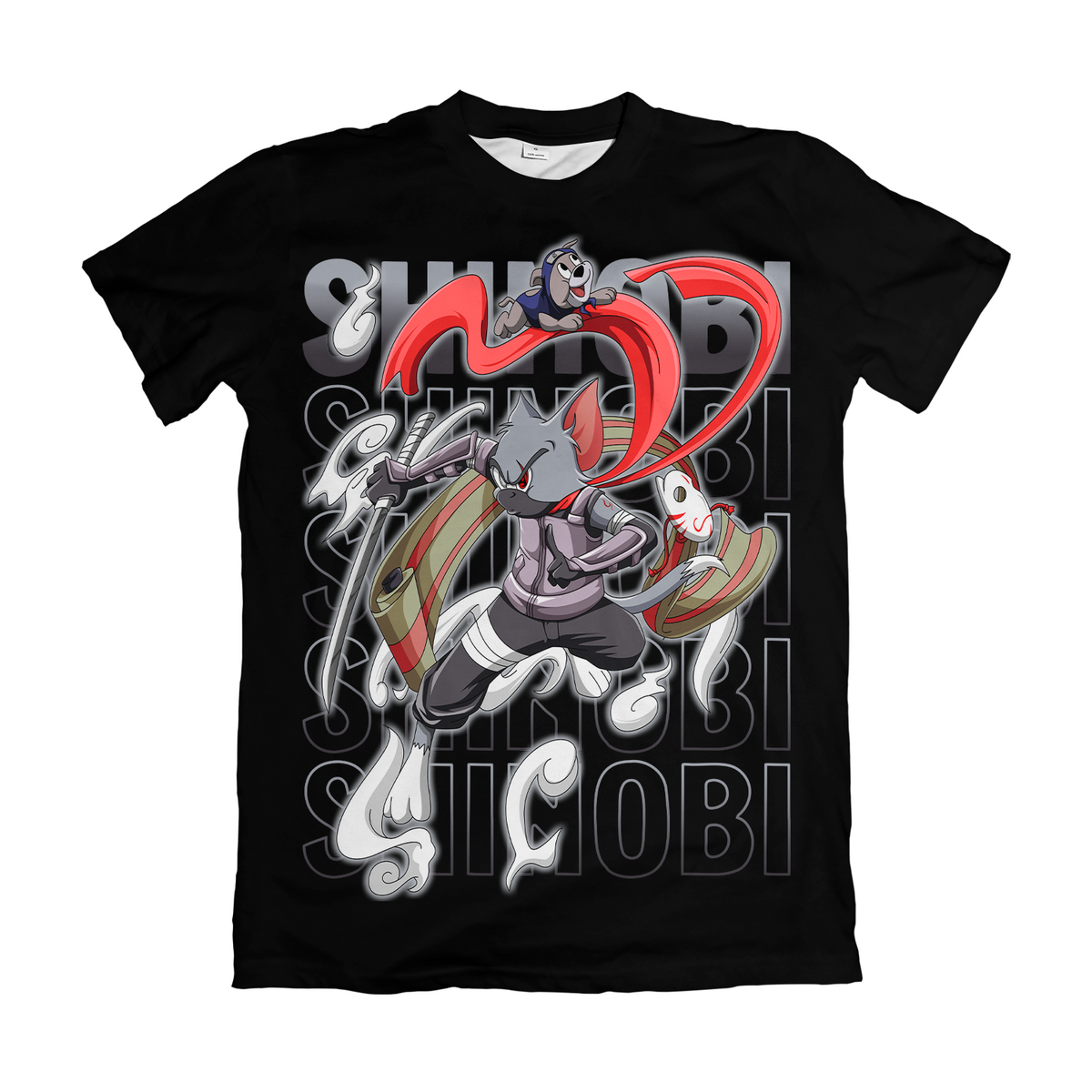 Camiseta Naruto x Tom e Jerry Tom Anbu Dry-Fit Premium Unissex