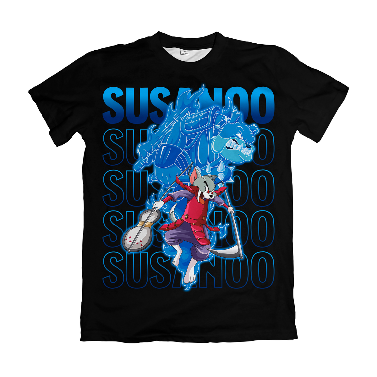 Camiseta Naruto x Tom e Jerry Jerry Madara Susanoo Dry-Fit Premium Unissex