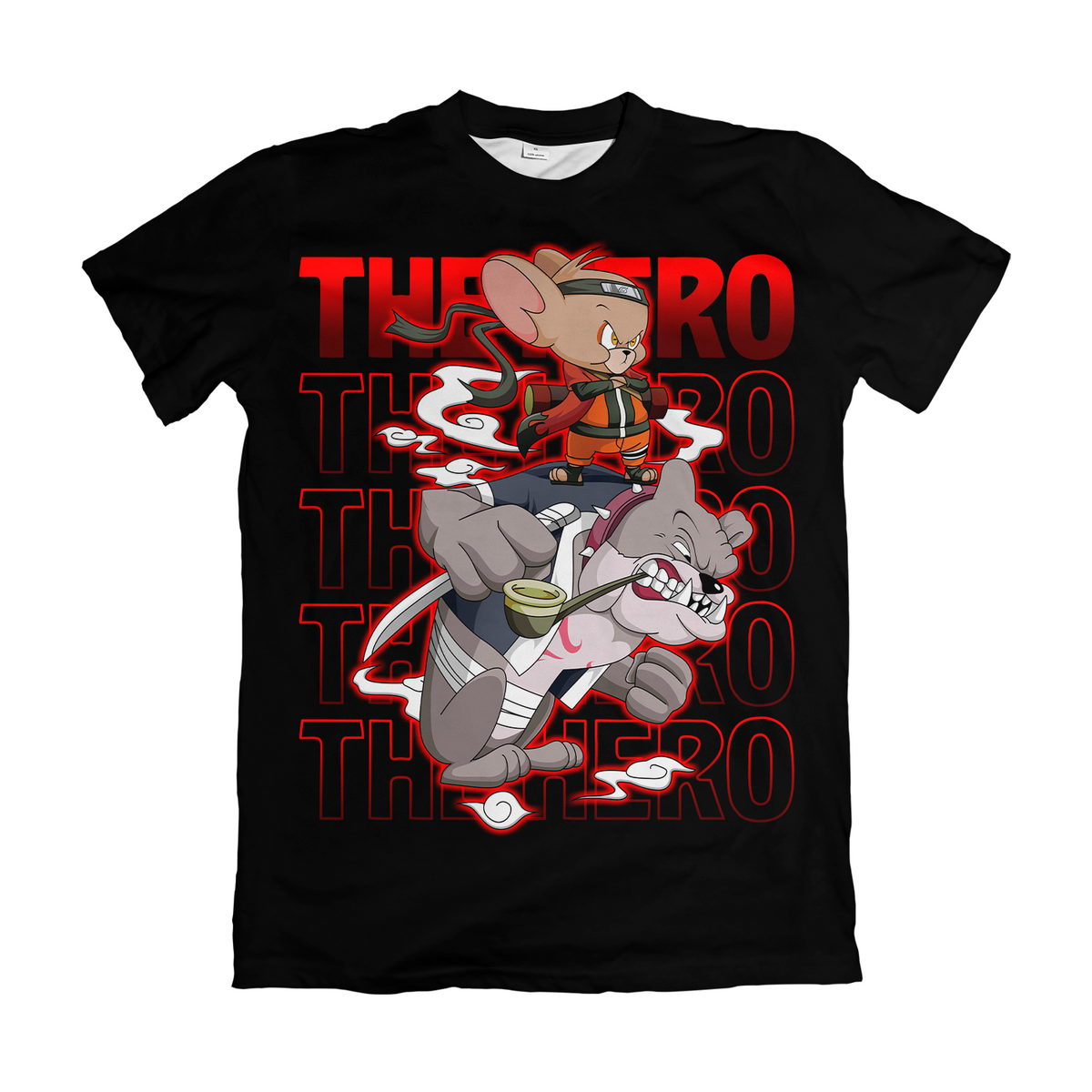 Camiseta Naruto x Tom e Jerry Jerry e Invocação Dry-Fit Premium Unissex
