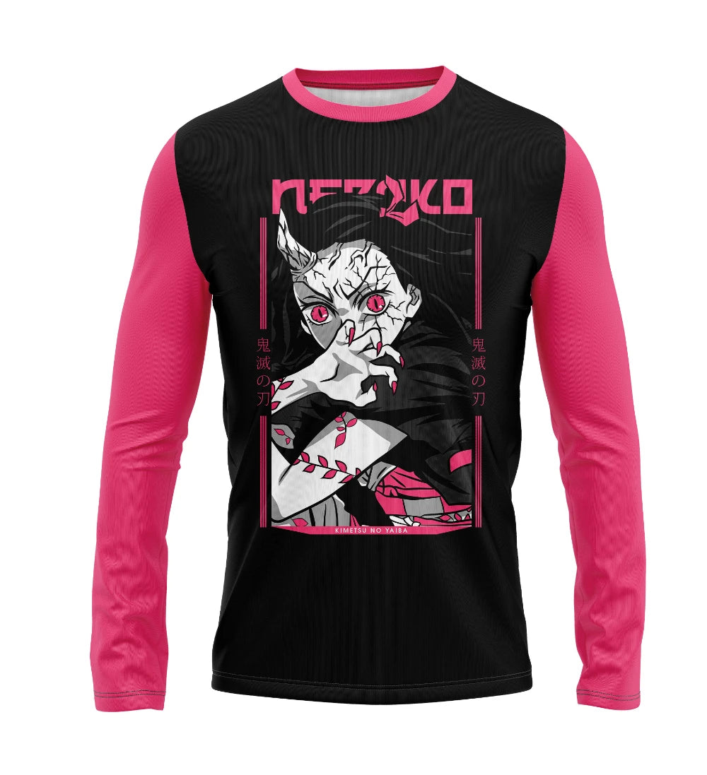 Camisa Manga Longa Kimetsu no Yaiba Filme – Nezuko | Dry Fit Premium Unissex