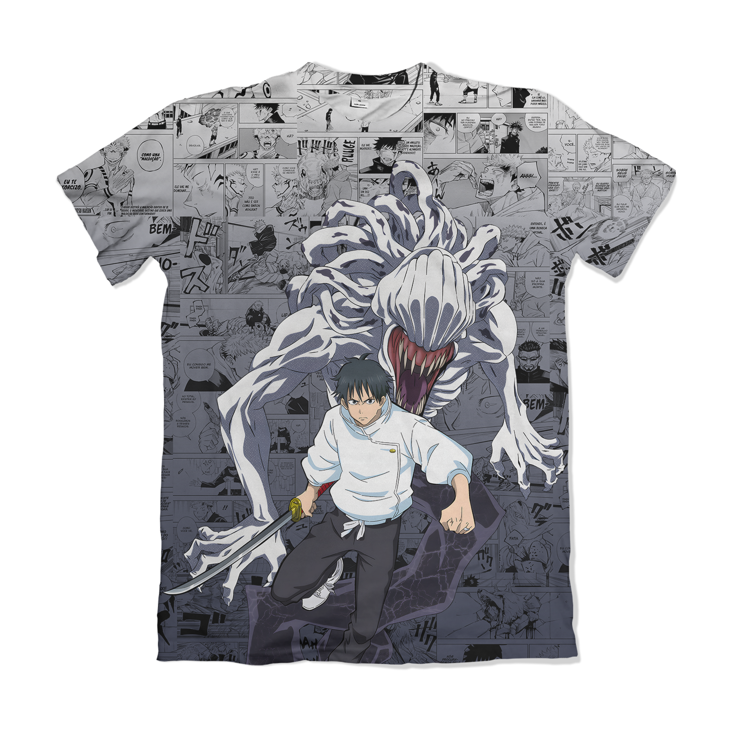 Camisa Jujutsu Kaizen - Yuta Okkotsu - Cinza