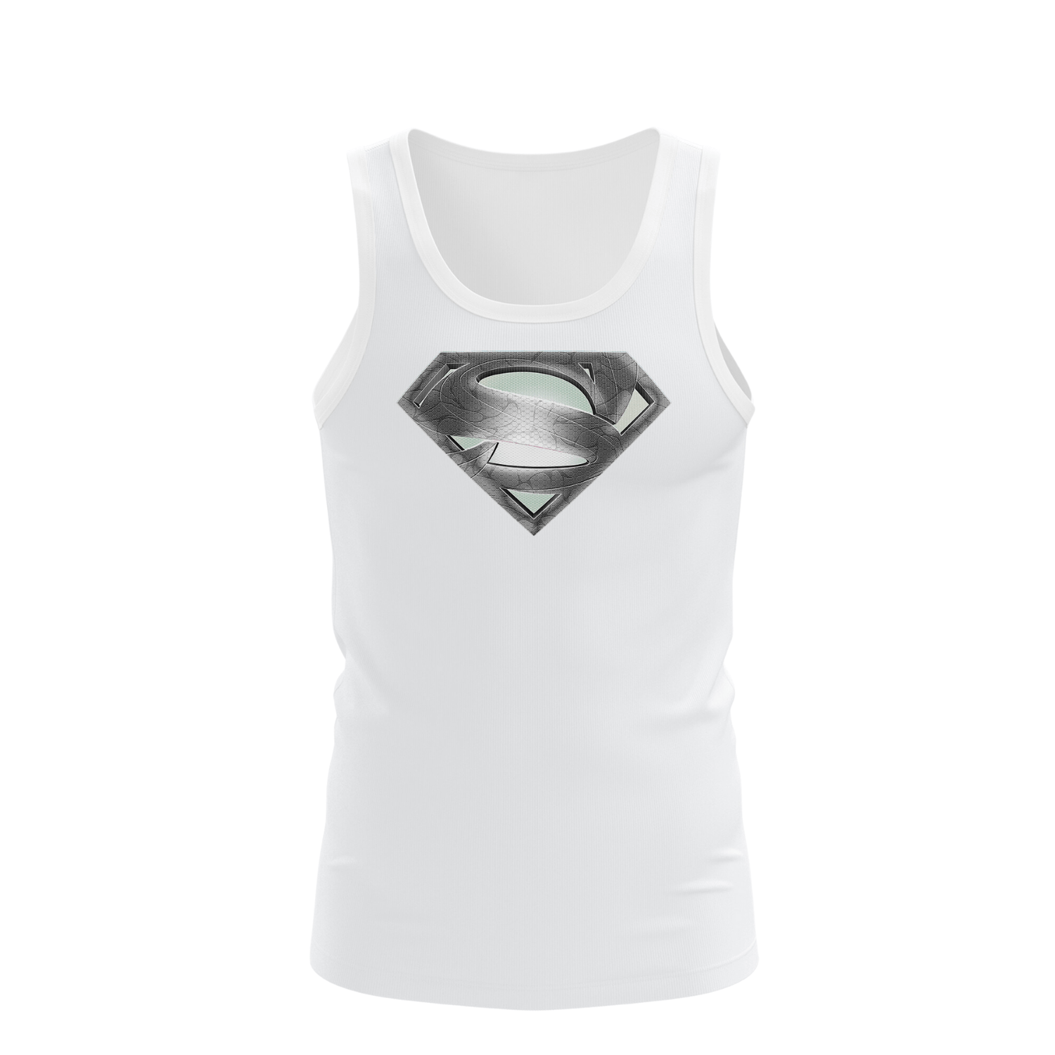 Camiseta Regata Dc Comics Superman Branco – Dry-Fit Premium Unissex | Swit Store
